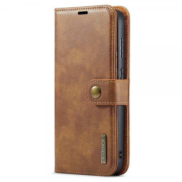 Dg.Ming Samsung Galaxy S25 Etui med Aftageligt Cover Brun