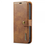 Dg.Ming Samsung Galaxy S25 Etui med Aftageligt Cover Brun
