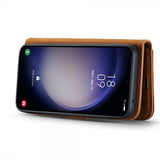 Dg.Ming Samsung Galaxy S25 Etui med Aftageligt Cover Brun