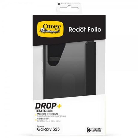 Otterbox Samsung Galaxy S25 Etui React Folio Black Crystal