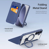 Dux Ducis Samsung Galaxy S25 Cover Skin X Pro Series Støtteben MagSafe Blå