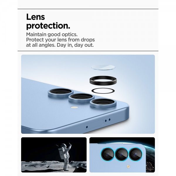 Spigen Samsung Galaxy S25 Kamerabeskyttelse GLAS.tR EZ Fit Optik Pro 2-pak