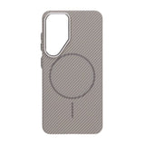 Samsung Galaxy S25 Cover Kulfibermønster MagSafe Grå