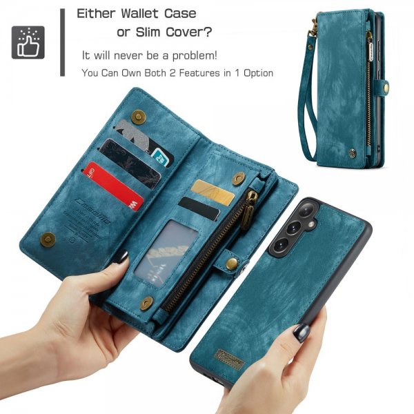 CaseMe Samsung Galaxy S25 Plus Etui 008 Series Aftageligt Cover Blå