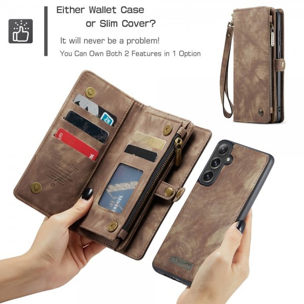 CaseMe Samsung Galaxy S25 Plus Etui 008 Series Aftageligt Cover Brun