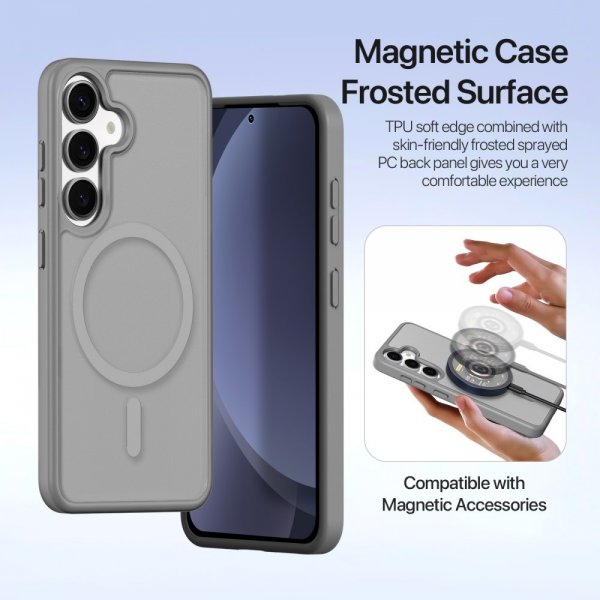 Dux Ducis Samsung Galaxy S25 Plus Etui 2-i-1 Lawa Series MagSafe Grå