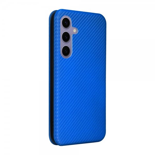 Samsung Galaxy S25 Plus Cover Kulfibertekstur Blå