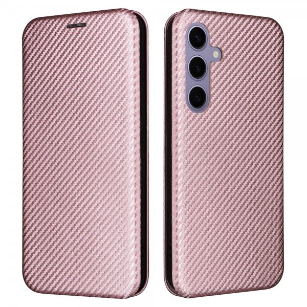 Samsung Galaxy S25 Plus Cover Kulfibertekstur Rosaguld