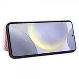 Samsung Galaxy S25 Plus Cover Kulfibertekstur Rosaguld