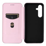 Samsung Galaxy S25 Plus Cover Kulfibertekstur Rosaguld