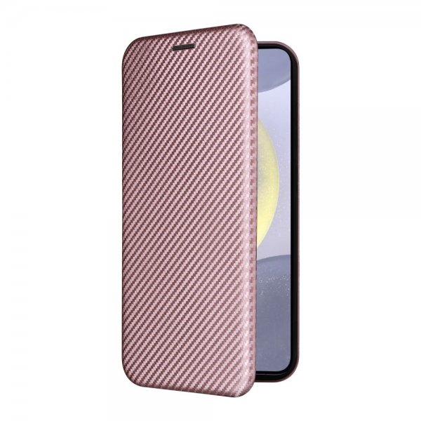 Samsung Galaxy S25 Plus Cover Kulfibertekstur Rosaguld