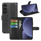 Samsung Galaxy S25 Plus Etui Litchi Sort