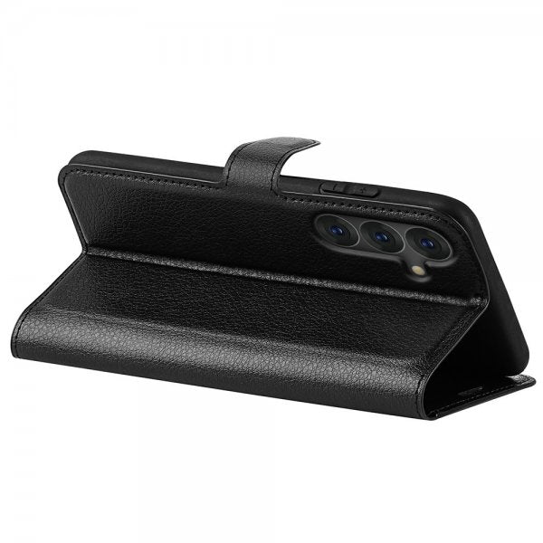 Samsung Galaxy S25 Plus Etui Litchi Sort