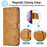 Lc.Imeeke Samsung Galaxy S25 Plus Etui med Kortlomme Stativfunktion Lysebrun