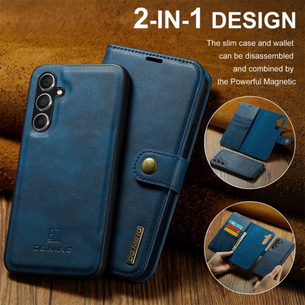 Dg.Ming Samsung Galaxy S25 Plus Etui med Aftageligt Cover Blå