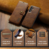 Dg.Ming Samsung Galaxy S25 Plus Etui med Aftageligt Cover Brun