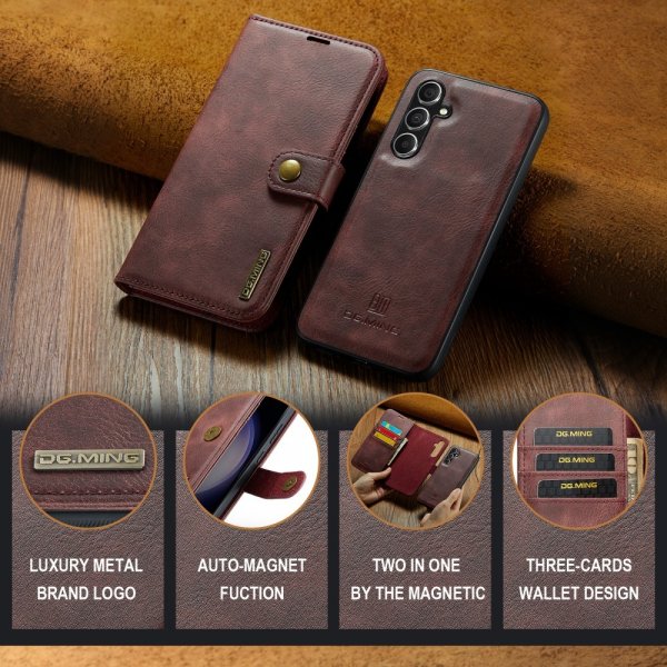Dg.Ming Samsung Galaxy S25 Plus Etui med Aftageligt Cover Rød