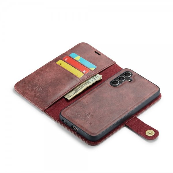 Dg.Ming Samsung Galaxy S25 Plus Etui med Aftageligt Cover Rød