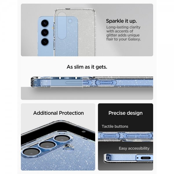 Spigen Samsung Galaxy S25 Plus Cover Liquid Crystal Glitter Crystal Quartz
