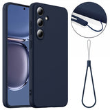 Samsung Galaxy S25 Plus Cover med Rem Silikone MagSafe Mørkeblå