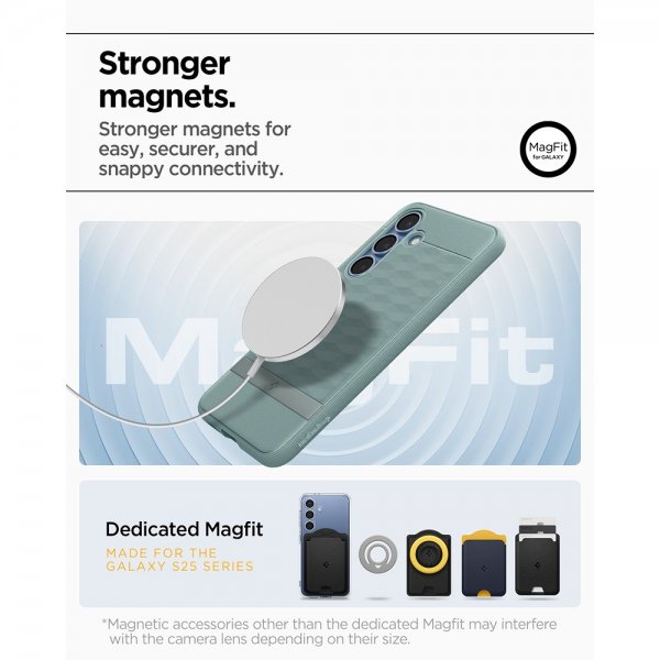 Spigen Samsung Galaxy S25 Plus Cover Parallax MagFit Sage Green
