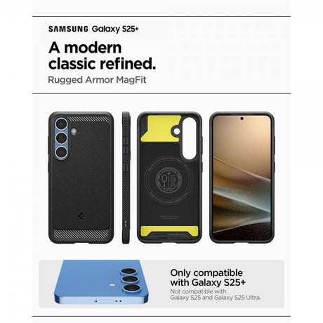 Spigen Samsung Galaxy S25 Plus Cover Rugged Armor MagFit Mat Sort