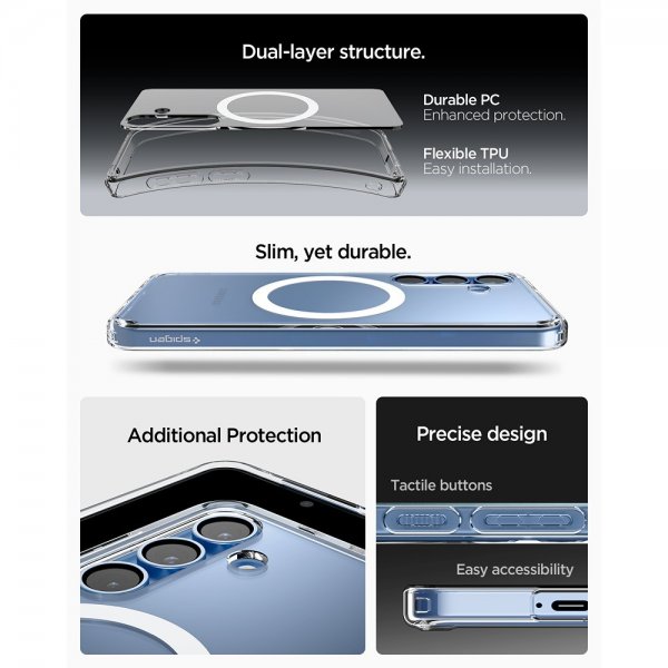 Spigen Samsung Galaxy S25 Plus Cover Ultra Hybrid MagFit Clear White