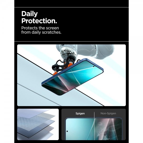 Spigen Samsung Galaxy S25 Plus Skærmbeskyttelse EliteShield EZ Fit