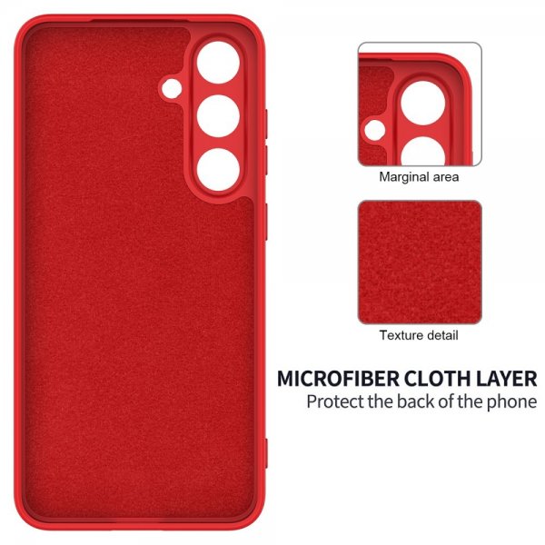 Samsung Galaxy S25 Cover med Strop Silikone Rød