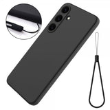 Samsung Galaxy S25 Cover med Strop Silikone Sort