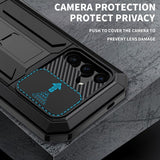 R-JUST Samsung Galaxy S25 Cover Metal Stødabsorberende Kamerabeskyttelse Sort