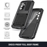 R-JUST Samsung Galaxy S25 Cover Metal Stødabsorberende Sort