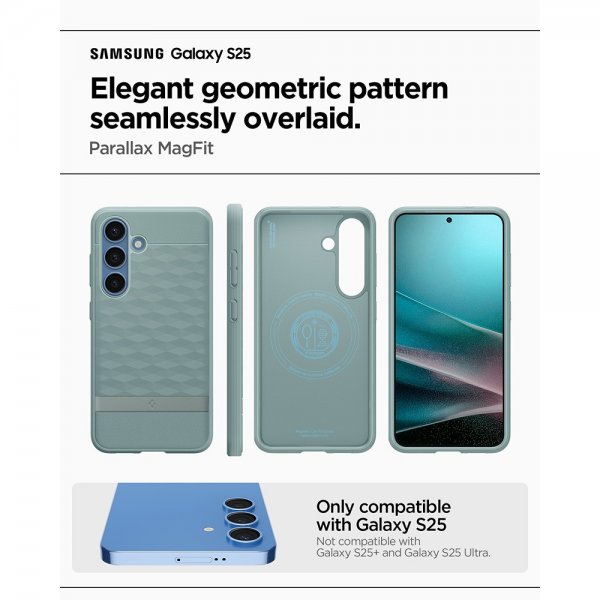 Spigen Samsung Galaxy S25 Cover Parallax MagFit Sage Green