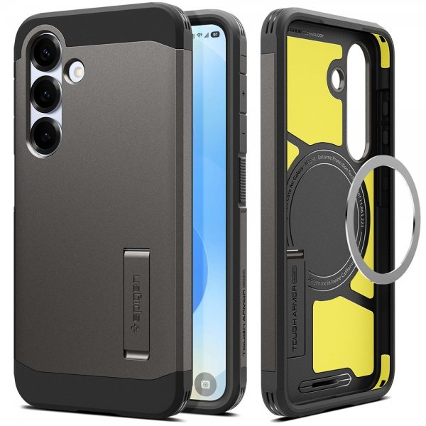 Spigen Samsung Galaxy S25 Cover Tough Armor MagFit Gunmetal