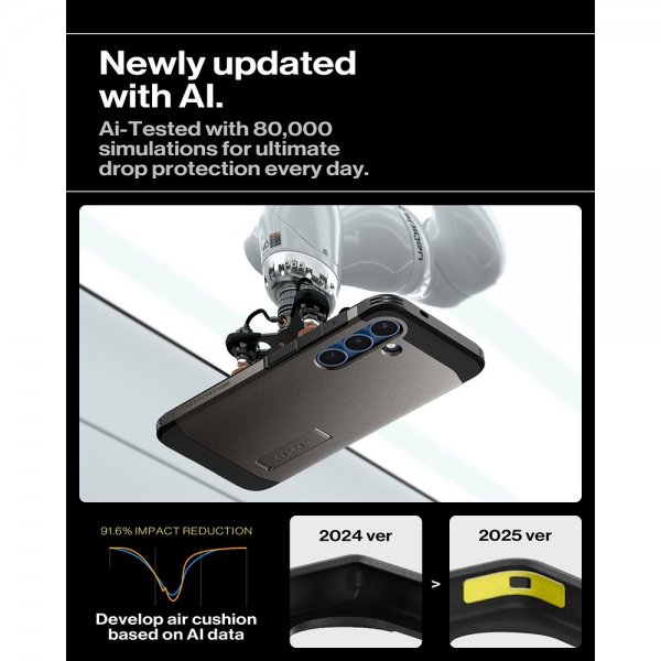 Spigen Samsung Galaxy S25 Cover Tough Armor MagFit Gunmetal