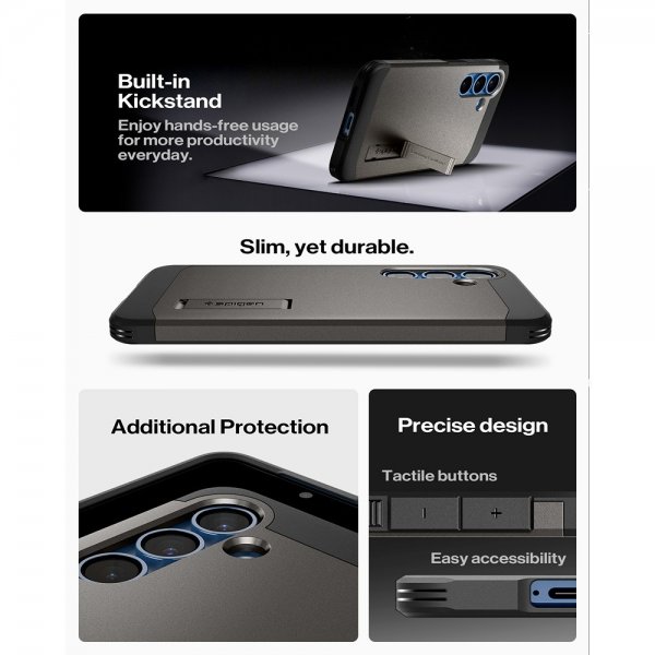 Spigen Samsung Galaxy S25 Cover Tough Armor MagFit Gunmetal