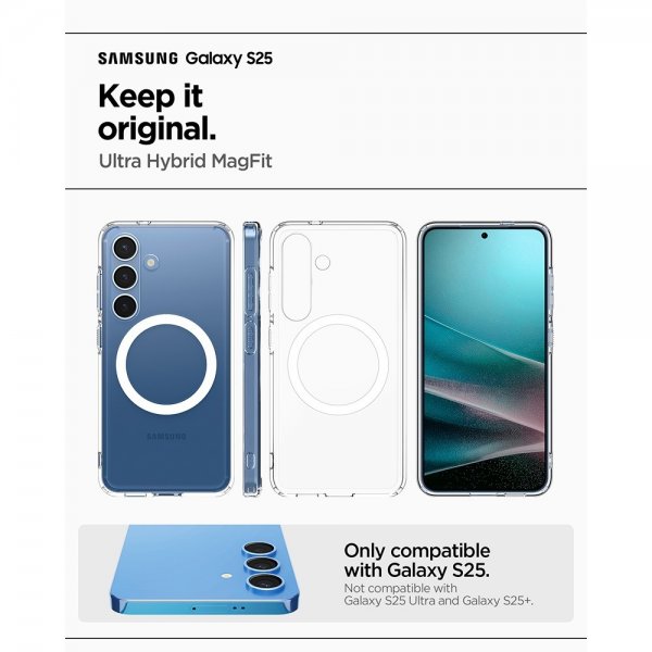 Spigen Samsung Galaxy S25 Cover Ultra Hybrid MagFit Clear White