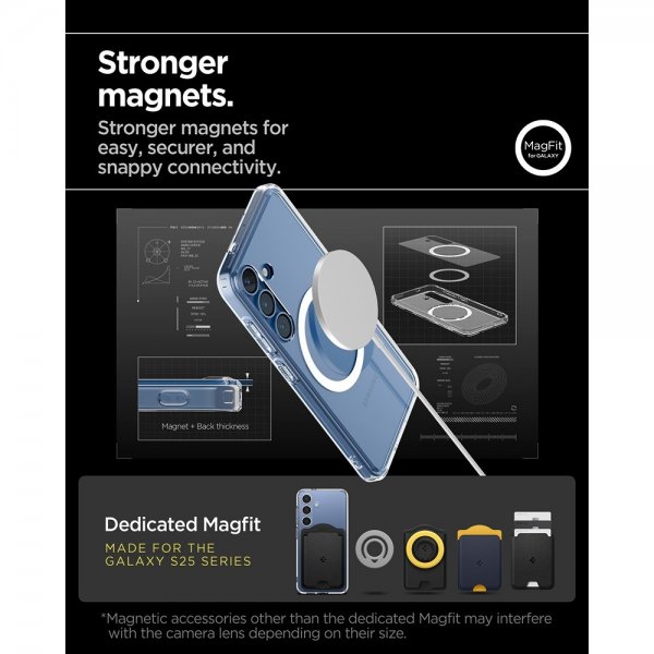 Spigen Samsung Galaxy S25 Cover Ultra Hybrid MagFit Clear White
