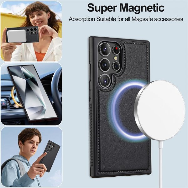 Nordic Covers Samsung Galaxy S25 Ultra Cover med aftageligt MagSafe-cover Raven Black