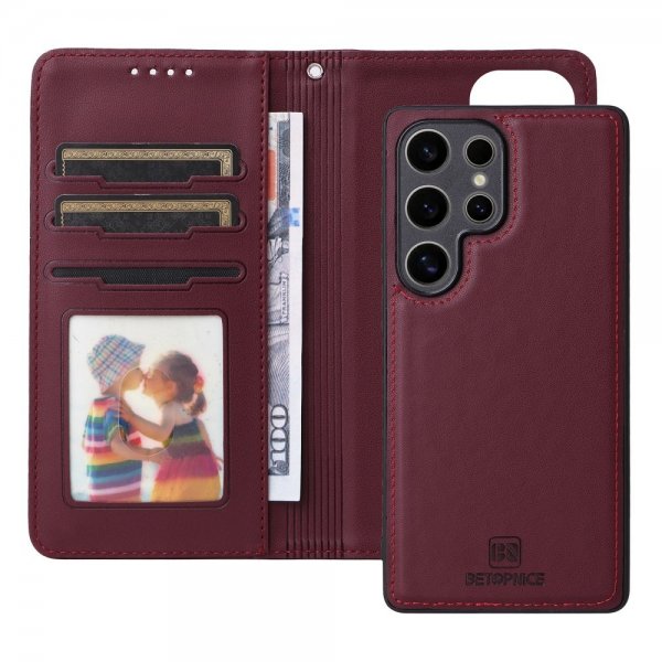 Betopnice Samsung Galaxy S25 Ultra Etui med Aftagelig Skal 005 Rød
