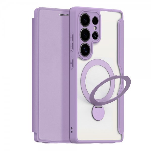 Dux Ducis Samsung Galaxy S25 Ultra Cover Skin X Pro Series Kickstand MagSafe Lilla
