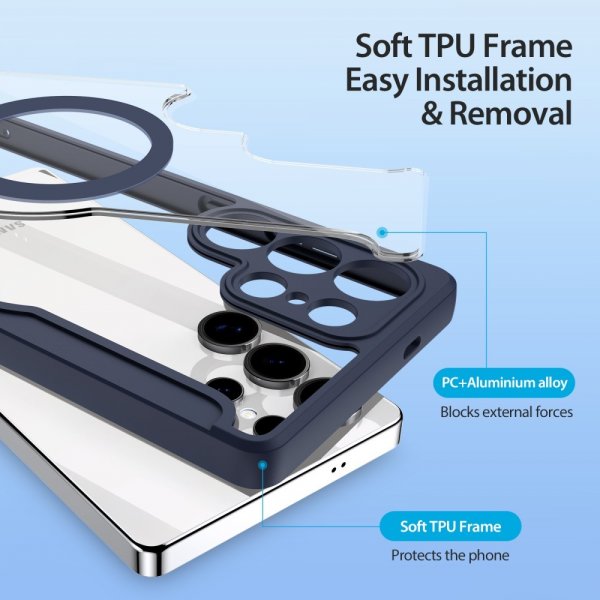 Dux Ducis Samsung Galaxy S25 Ultra Cover Skin X Pro Series MagSafe Blå