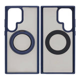 Samsung Galaxy S25 Ultra Cover Roterbart MagSafe Stativ Blå