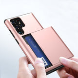 Samsung Galaxy S25 Ultra Cover Card Slide Blå