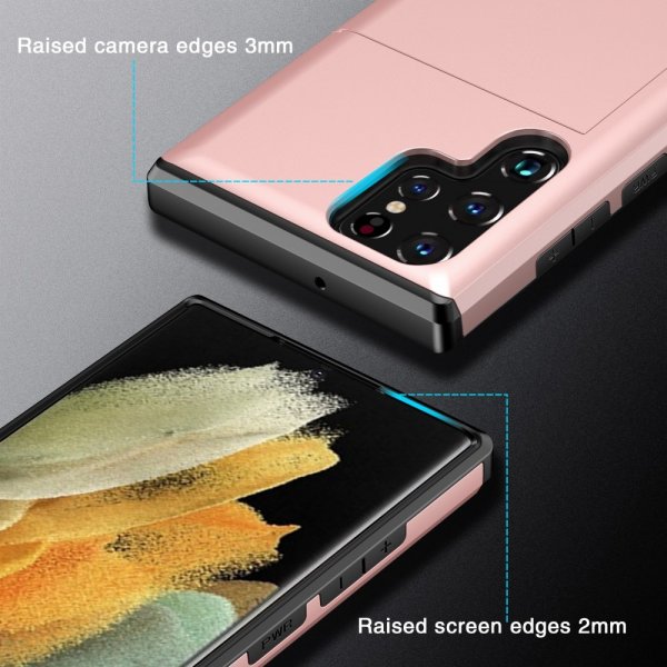 Samsung Galaxy S25 Ultra Cover Card Slide Blå