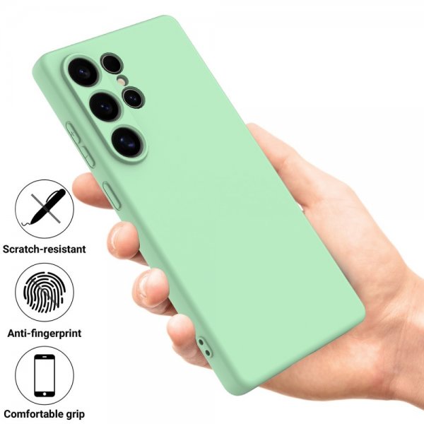 Samsung Galaxy S25 Ultra Cover med Rem Silikone Grøn
