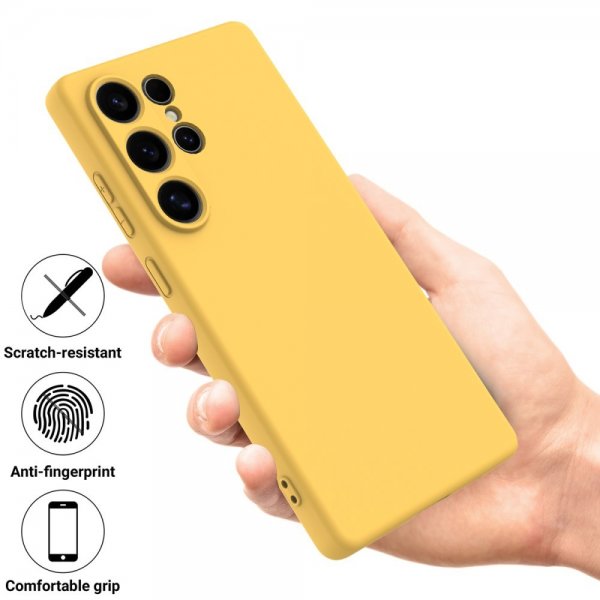 Samsung Galaxy S25 Ultra Cover med Rem Silikone Gul