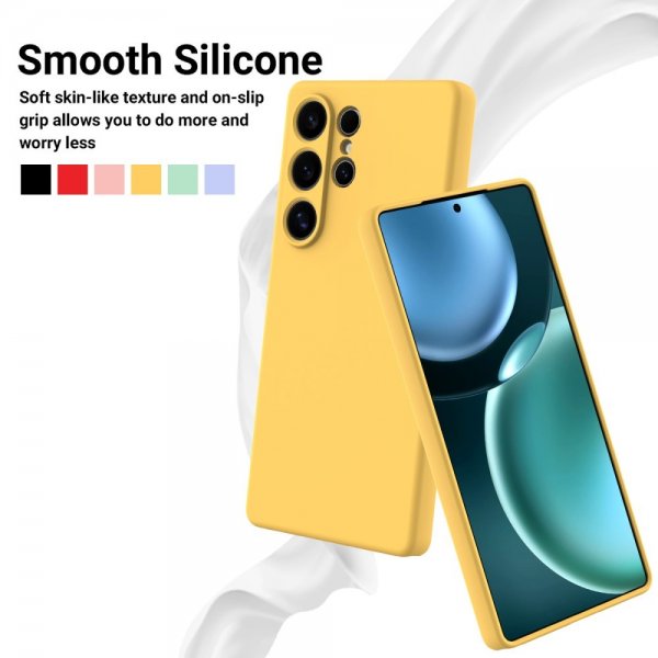 Samsung Galaxy S25 Ultra Cover med Rem Silikone Gul