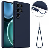 Samsung Galaxy S25 Ultra Cover med Strap Silikone MagSafe Mørkeblå