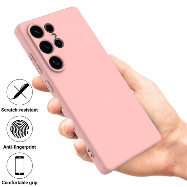 Samsung Galaxy S25 Ultra Cover med Rem Silikone Rosa